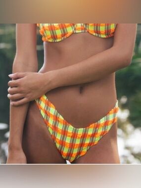 Montce Neon Plaid Bikini Set sz S
